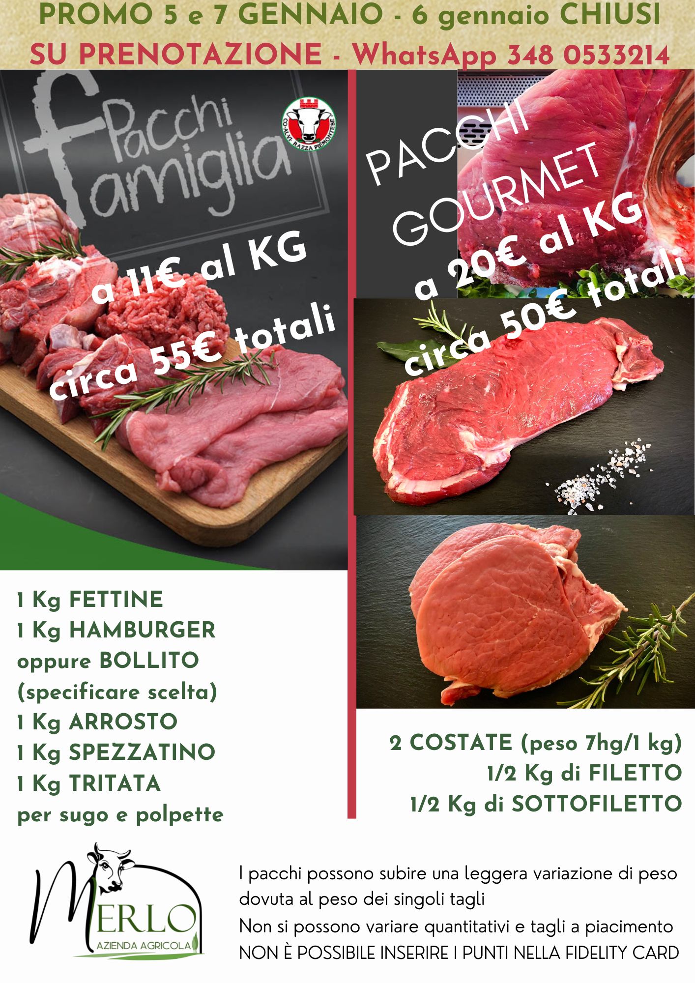 Pacchi Famiglia e Pacchi Gourmet in promo