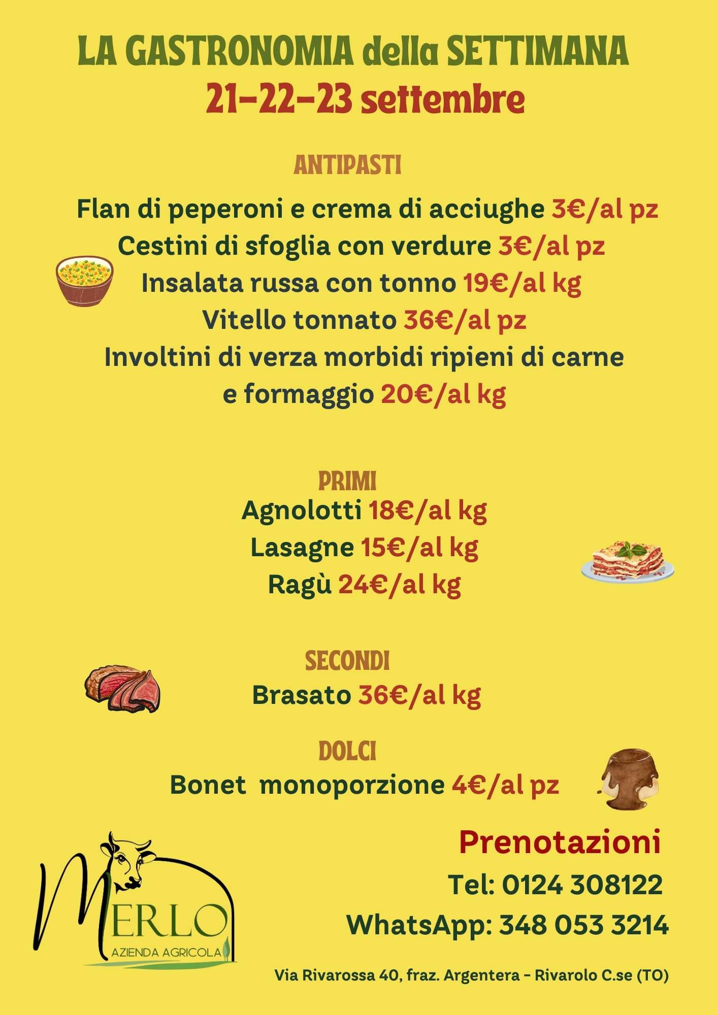 Gastronomia 21-22-23 settembre